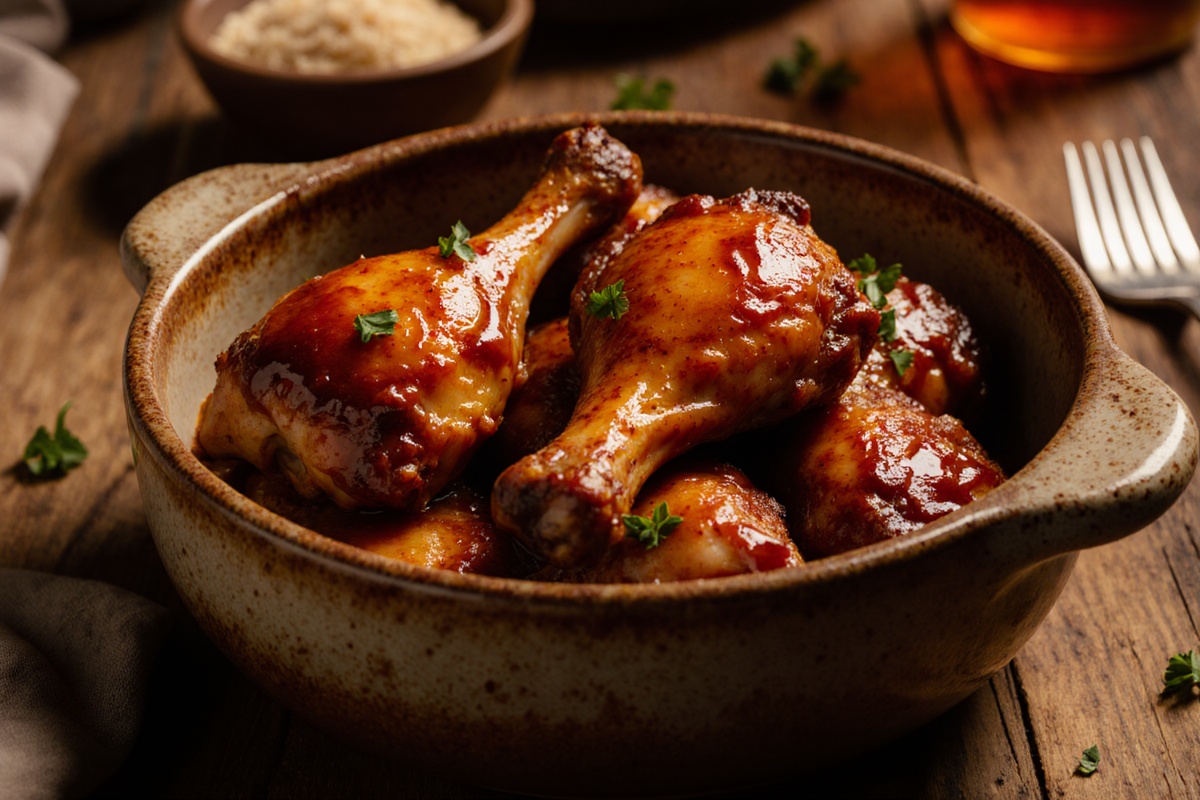 Caramelized BBQ Chicken Thighs in the Oven