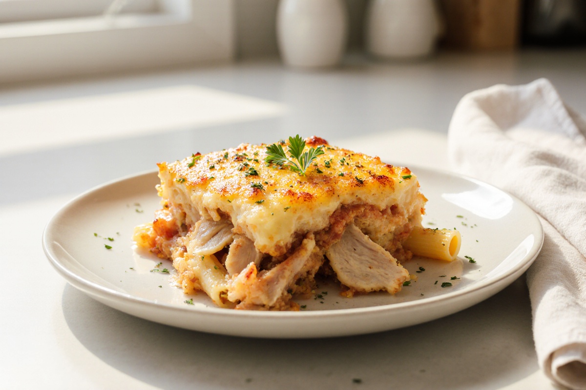 Rotisserie Chicken Parmesan Casserole